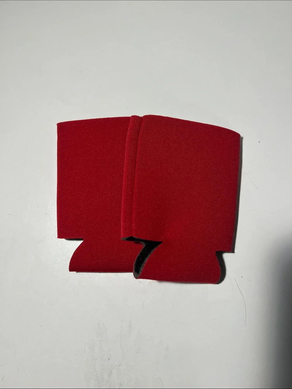 Pair of Red Foam Can Coolers